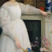 WHISTLER, James McNeill, Symphonie en blanc. n° 2 (La fille en blanc), 1864, huile sur toile, 76 x 51 cm. London, Tate Gallery . Licence libre Wikipedia.